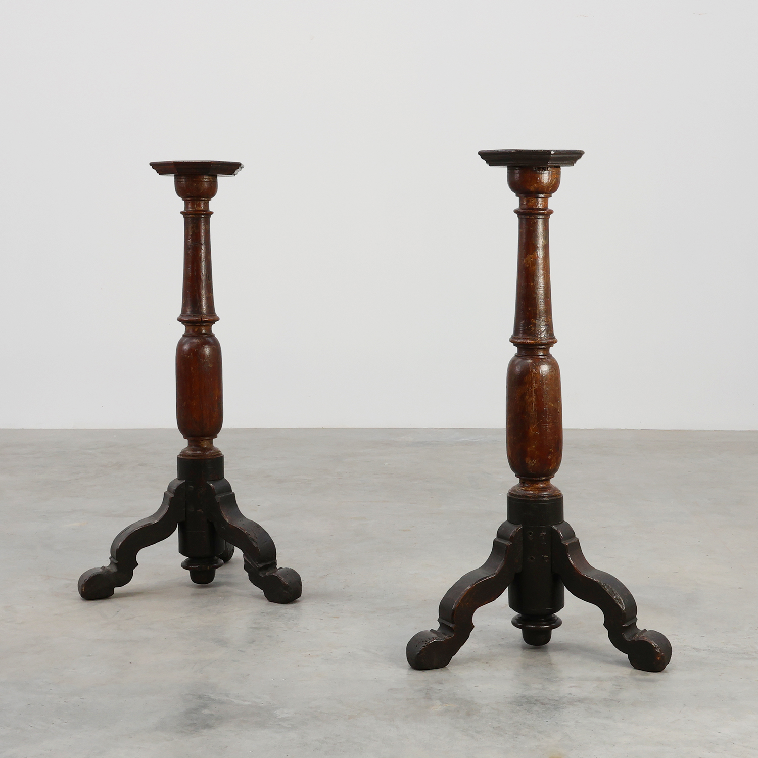 Pair of 18th‑Century French turned Church Pedestals-img